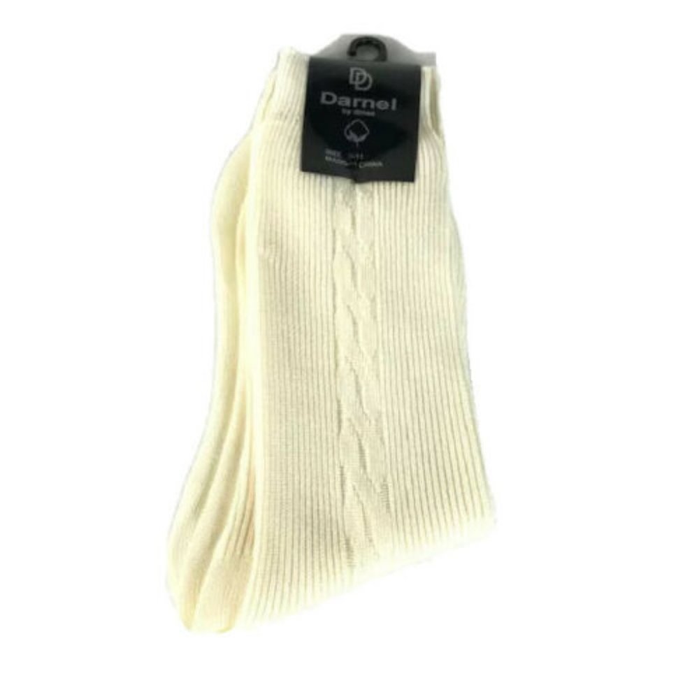 Boys Ivory Dress Socks by Darnel Nylon Size 9-11